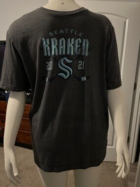 Fanatics Seattle Kraken Charcoal Short-Sleeve Graphic Tee